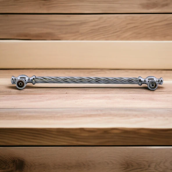 Burma Metal Gümüş Kulp 224 mm Mobilya Çekmece Mutfak Dolabı Dolap Kapak Kulpları Kulb Kulpu 22.4 cm - Resim 6