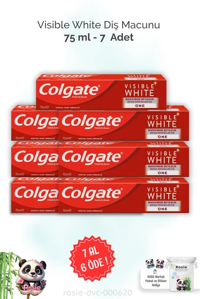 7 AL 6 ÖDE Colgate Visible White Diş Macunu 75 ml ve ROSIE