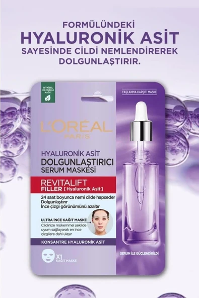 Loreal Paris 3 Adet Revitalift Filler Dolgunlaştırıcı Serum Maskesi 28 gr ve ROSIE - 2