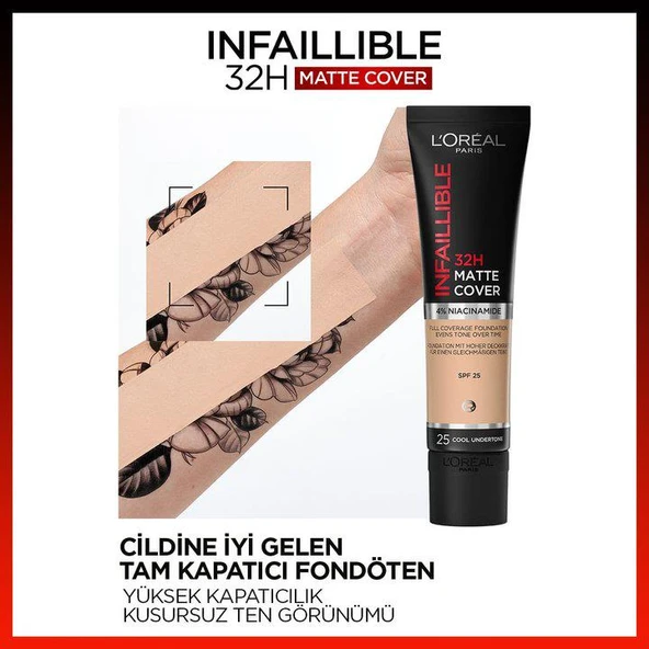 3 Adet Loreal Paris Infaillible Yüksek Kapatıcı Fondöten - 155 Soğuk Alt Ton 30 ml ve ROSIE - 2