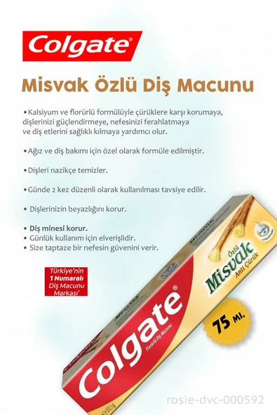 7 AL 6 ÖDE Colgate Misvak Özlü Diş Macunu 75 ml ve ROSIE - Resim 2