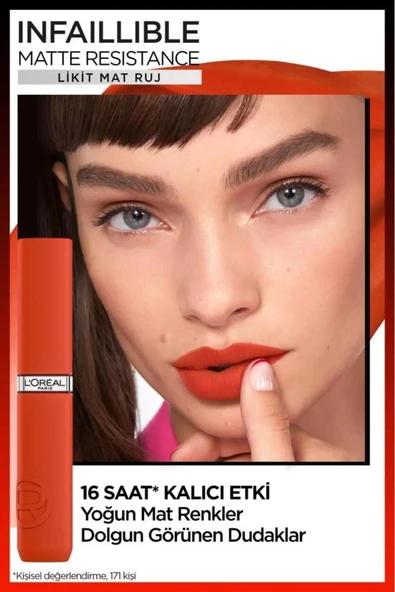 3 Adet Loreal Paris Matte Resistance Likit Mat Ruj - 230 Shopping Spree ve ROSIE - Resim 5