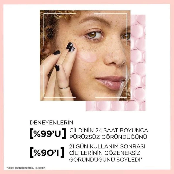 3 Adet Loreal Paris Prime Lab 24H Gözenek Küçültücü Makyaj Bazı ve ROSIE - 4