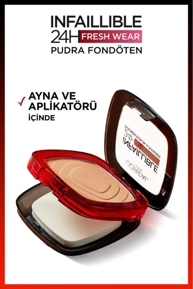 3 Adet Loreal Paris 3 Adet Infaillible 24H Fresh Wear Pudra Fondöten 220 Sand ve ROSIE - 3