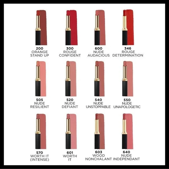 3 Adet Loreal Paris Color Volume Matte Ruj - 600 Nude Audacious ve ROSIE - Resim 4