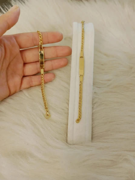 GOLD PLAKA BİLEKLİK 2