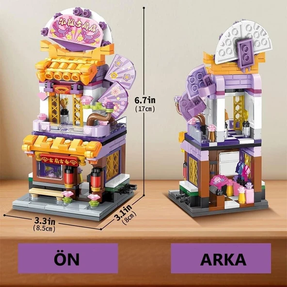 Keeppley City Corner K28001 Folding Fan Shop Yelpaze Dükkanı Yapı Blokları Oyuncak Seti - 8