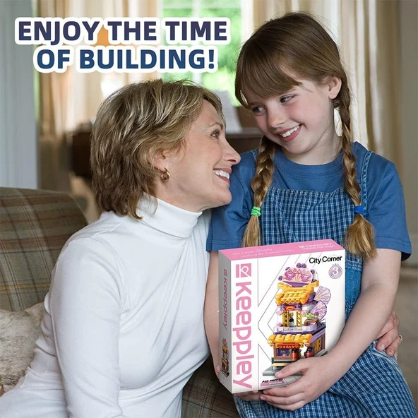 Keeppley City Corner K28001 Folding Fan Shop Yelpaze Dükkanı Yapı Blokları Oyuncak Seti - 5