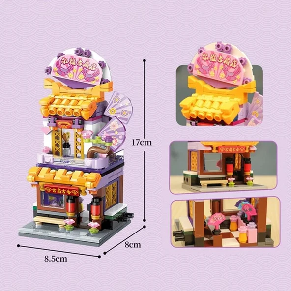 Keeppley City Corner K28001 Folding Fan Shop Yelpaze Dükkanı Yapı Blokları Oyuncak Seti - 3