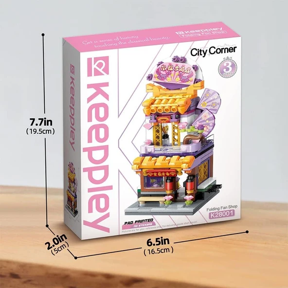 Keeppley City Corner K28001 Folding Fan Shop Yelpaze Dükkanı Yapı Blokları Oyuncak Seti - 6