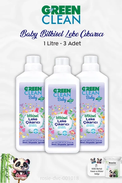 3 Adet Green Clean Baby Bitkisel Leke Çıkarıcı 1 lt ve ROSIE ürün görseli