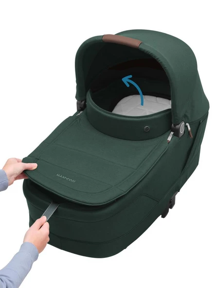 Maxi-Cosi Sense Yatış Pozisyonu Ayarlanabilir Ekstra Geniş 0-9 kg Portbebe Twillic Green - 6