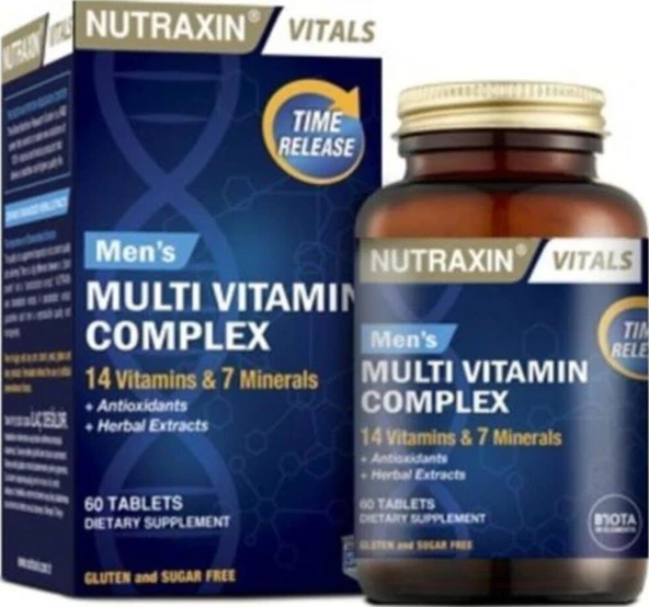 Men's Multi Vitamin Ve Mineraller Içeren Complex Takviye Gıda 60 Tablet