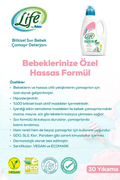 Life By Fakir 3'lü Baby Doğal Temizlik Seti ve Bebek Pamuğu ROSIE - Resim 3
