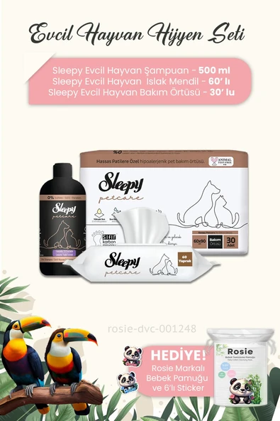 Sleepy Petcare Evcil Hayvan Hijyen Seti 3'lü ve ROSIE ürün görseli