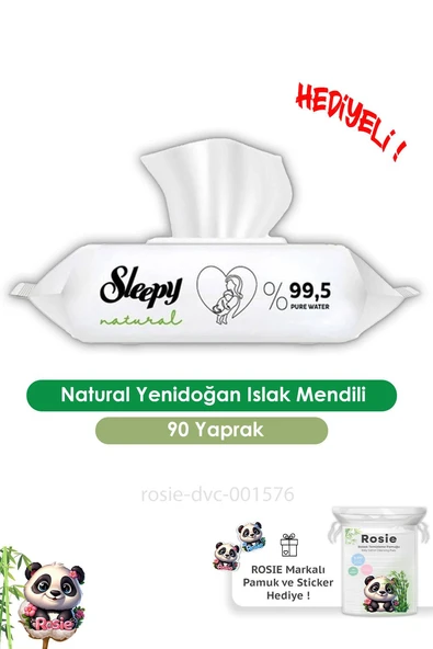 Sleepy Natural Yenidoğan Islak Mendili 90 Adet ve ROSIE