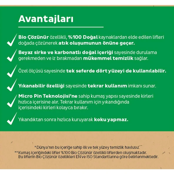 Sleepy 23 AL 20 ÖDE Bio Çözünür Çay Ağacı Ve Misket Limonu Yüzey Temizlik Havlusu 50'li ve ROSIE - 4