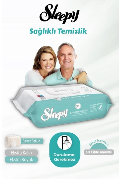 Sleepy 23 AL 20 ÖDE Vücut Temizleme Mendili Xl 50"li ve ROSIE - Resim 4