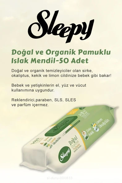 Sleepy 4'lü Islak Mendil Seti ve ROSIE Bebek Pamuğu - 5