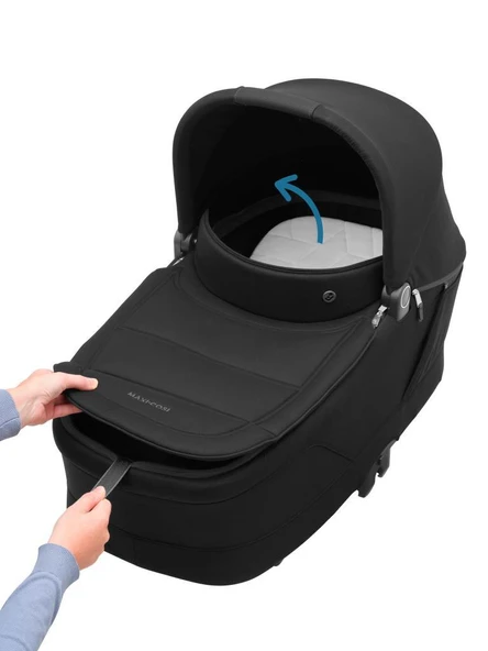 Maxi-Cosi Sense Yatış Pozisyonu Ayarlanabilir Ekstra Geniş 0-9 kg Portbebe Twillic Black - 6