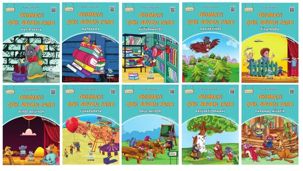 2 ve 3.Sınıflar İçin Okumayı Çok Seven Fare (10 Kitap)+Kitap Okuma Not Defteri ürün görseli 1