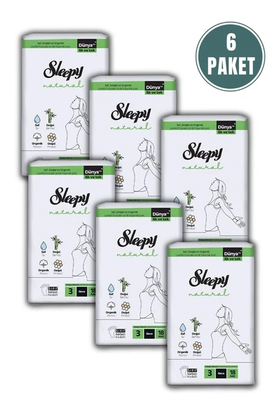 Sleepy  Natural Ultra Hassas Hijyenik Ped Mega Fırsat Paketi Gece 108 Adet ve ROSIE - Resim 2