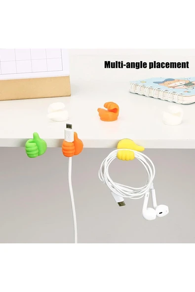 Baş Parmak Kablo Tutucu Mavi 4'lü - 4