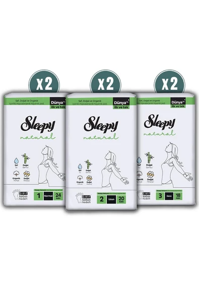 Sleepy  Natural Ultra Hassas Hijyenik Ped 124 Adet Ped Mega Fırsat Paketi ve ROSIE - Resim 2
