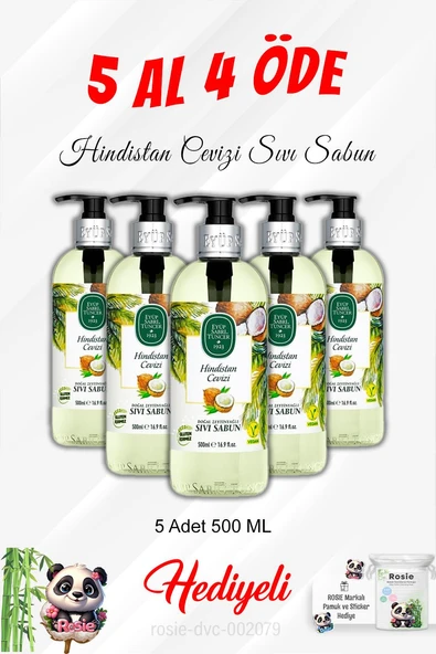 Eyüp Sabri Tuncer Hindistan Cevizi Doğal Zeytinyağlı Sıvı Sabun 500 ml ürün görseli