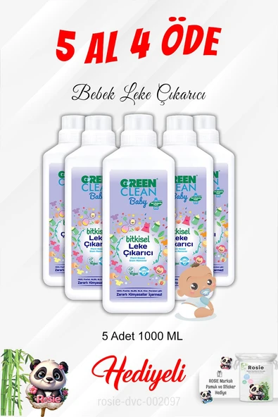 Bebek Leke Çıkarıcı 5 Al 4 Öde 1000 ML ve Rosie Pamuk ürün görseli