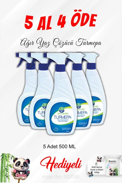 5 Al 4 Öde Ağır Yağ Sökücü Turmepa 500 ML ve Rosie Pamuk ürün görseli