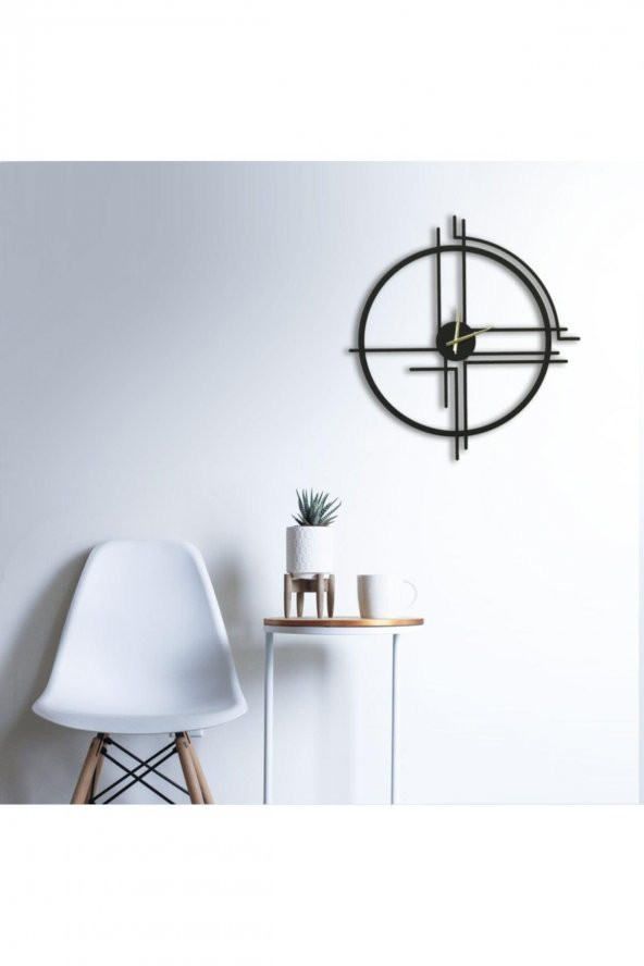 DEKORATİF BÜYÜK BOY METAL DUVAR SAATİ 70x70 cm - 3