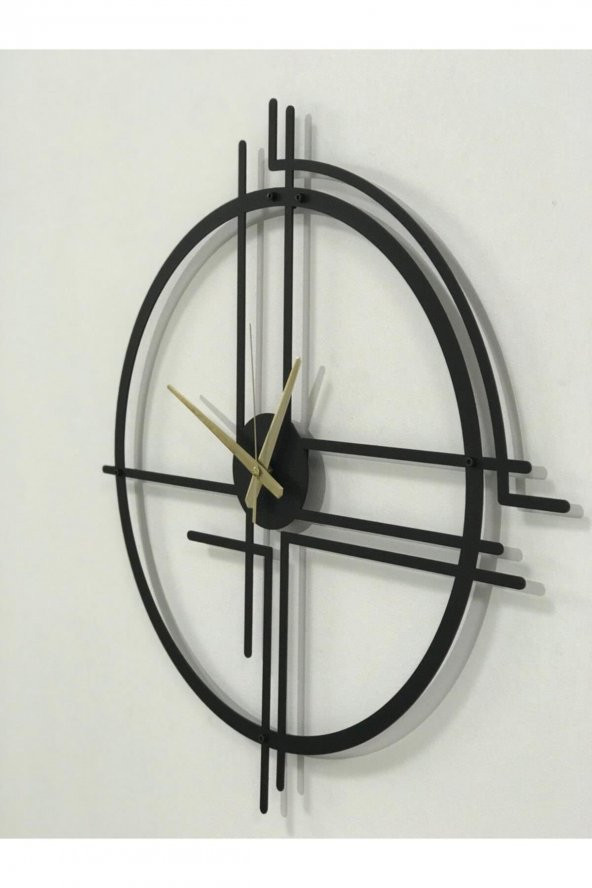 DEKORATİF BÜYÜK BOY METAL DUVAR SAATİ 70x70 cm - 4