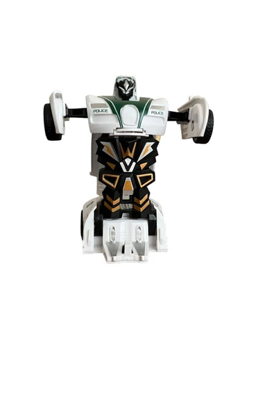 JOYFUL CHİLD Robota Dönüşen Polis Sürtmeli Polis Arabası Oyuncak Transformers Robot Araba - 3