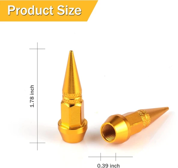 Alüminyum Sivri Sibop Kapağı Gold 4'lü 45MM - 3