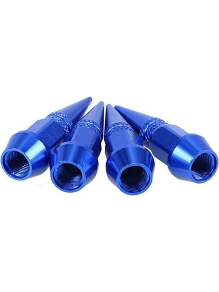 Alüminyum Sivri Sibop Kapağı Mavi 4'lü 45MM - 2