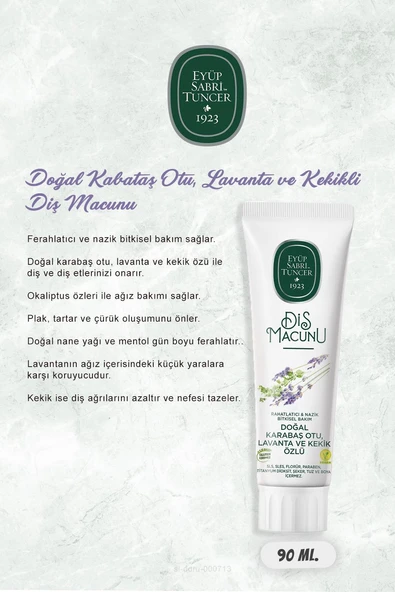 Misvak, Zencefil, Lavanta, Kakao, Çam Özlü 90 ml Diş Macun Seti ve Rosie - Resim 4