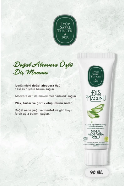 Aloe Vera, Misvak, Ceviz ve Kabuğu, Kakao, Çam Özlü 90 ml Diş Macun Seti ve Rosie - 2