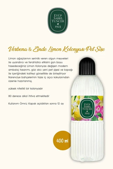 Eyüp Sabri Verbena & Zinde 2'li Kolonya ve 1 lt Sprey Başlıklı, Rosie Hediye - Resim 4