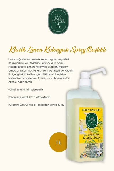 Limon Kolonyası Verbena & Zinde 150 ml ve 1 lt, Rosie Hediye - 2