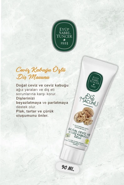 Aloe Vera, Misvak, Ceviz ve Kabuğu, Kakao, Çam Özlü 90 ml Diş Macun Seti ve Rosie - 4
