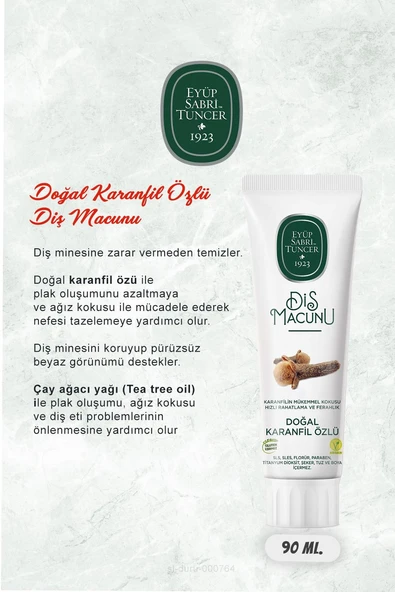 Karanfil, Himalaya, Aloe Vera, Misvak, Ceviz ve Kabuğu 90 ml Diş Macun Seti ve Rosie - 5