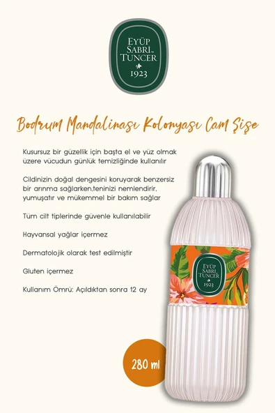 Bodrum Mandalina Kolonya 400 ml, Sabun 500 ml ve 1500 ml, Krem 50 ml ve Rosie Hediye - Resim 3