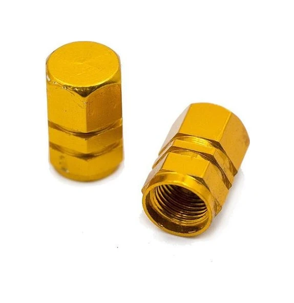 Alüminyum Altıgen Sibop Kapağı 4'lü Altın Sarı - 4