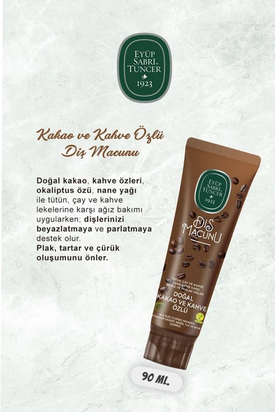 Aloe Vera, Misvak, Ceviz ve Kabuğu, Kakao, Çam Özlü 90 ml Diş Macun Seti ve Rosie - 5
