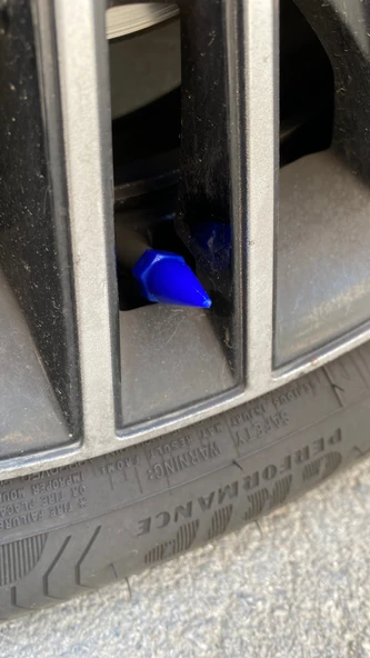 Sivri Mermi Sibop Kapağı Plastik 4'lü 32mm Mavi - 5