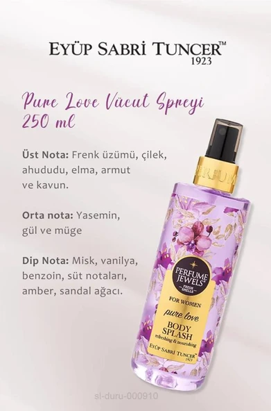 Pure Love Vücut Spreyi, Frambuaz Tonik ve Şampuan, Krem Blue Moon ve Rosie - Resim 3