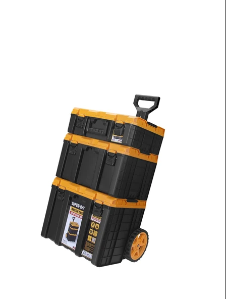 Master Case Tekerlekli 3’lü Set Büyük Tekerlekli Teknisyen Takım Çantası S-M-L - 2