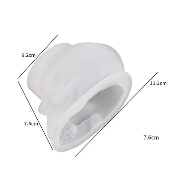 Epoksi Reçine Silikon Kalıp Taş Tozu Kuru Kafa Mum Kalıbı 11.2X7.6 CM - 4