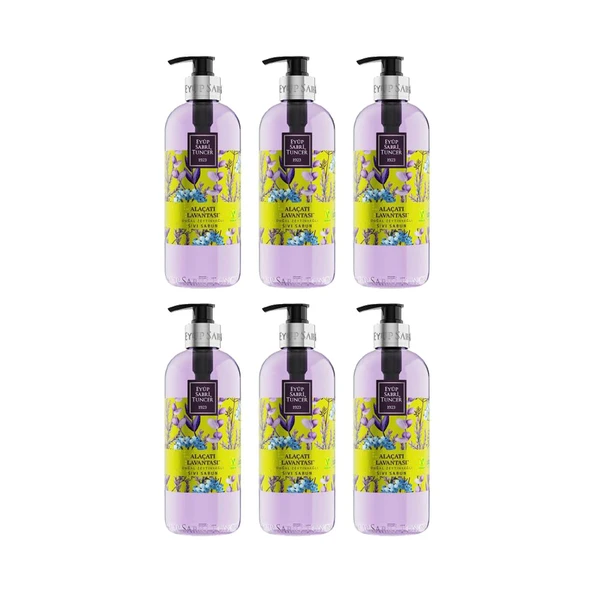 Eyüp Sabri Tuncer Alaçatı Lavantası Doğal Zeytinyağlı Sıvı Sabun 500 ml X 6 Adet